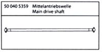 500405359 Mittelantriebswelle X10ET