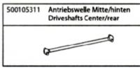 500105311 X10NB/NT Antriebswelle Mitte hinten