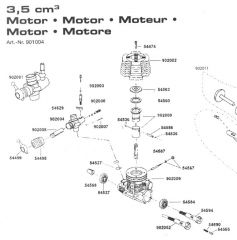 901004 Motor komplett 3,5 ccm Carson Specter