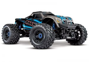 TRAXXAS MAXX 1:10 RTR TSM SR VXL-4S REGLER OHNE AKKU/LADER 1/10 MONSTER-TRUCK BRUSHLESS BLAU