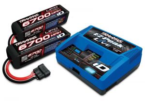LIVE EZ-PEAK PLUS-LADER 2971GX + 2X 4S LIPO 6700MAH 2890X TRAXXAS EU-VERSION / 8S X-MAXX ERGNZUNGS-PAKET VERS2018