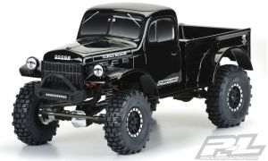 NEU PROLINE 1946 DODGE POWER WAGON KARO SCHWARZ FR 12.3 (313MM) RADSTAND SCALE CRAWLER