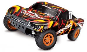 TRAXXAS SLASH 4X4 ORANGE/ROT RTR +12V-LADER+AKKU 1/10 4WD SHORT-COURSE-RACE-TRUCK BRUSHED