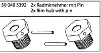 500405329 Radmitnehmer mit Pin 2 Stck FY5