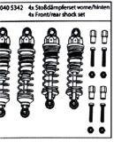 500405342 X10EB  Stodmpferset 4 Stck vorn und hinten DIRTWARR