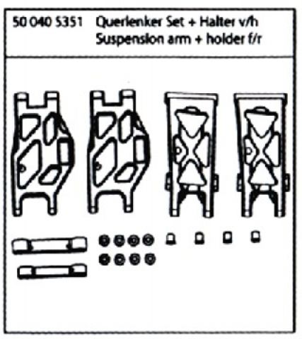 500405344 vorne/unten Carson X10EB Querlenkerhalter-Set 500405344 vorne/unten Carson X10EB Querlenkerhalter-Set