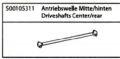 500105311 X10NB/NT Antriebswelle Mitte hinten