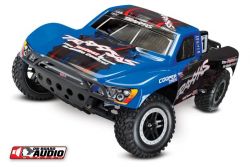 TRAXXAS SLASH BLAU RTR ONBOARD-AUDIO +12V-LADER+AKKU 1/10 2WD SHORT COURSE RACING TRUCK BRUSHED