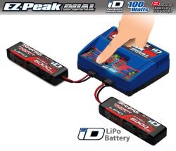 DUAL EZ-PEAK PLUS 2X4-AMP NIMH/2-3S LIPO, SCHNELL-LADER TRAXXAS EU-VERSION (MIT ID AKKU-ERKENNUNG