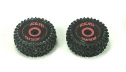 WL  Reifen schwarz rot vorn  2 Stück Breite 25 mm Durchmesser 95 mm 12 mm Mitnehmer