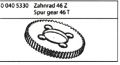 500405330 FY8 Zahnrad Mitteldiff 46 Z