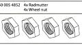 500054852   Radmuttern  4 Stck FY10 FY8 FY5